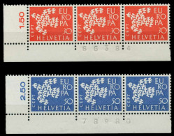 SCHWEIZ 1961 Nr 736-737 Postfrisch ECKE-OLI X84E1B6 - Unused Stamps