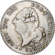 France, Louis XVI, 30 Sols, 1793 / AN 5, Lyon, Argent, TB+ - Otros & Sin Clasificación