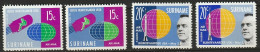 Suriname 1961 Luchtpost NVPH LP33-34 +LP33a-LP34a (light Blue) Ruimtevaart, Aerospace - MNH/**/Postfris - Surinam ... - 1975