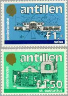 Ned Antillen 1985 Koningin Juliana, Queen Juliana F 1,- + F 1,50  NVPH 829-830, MNH** Postfris - Curaçao, Nederlandse Antillen, Aruba