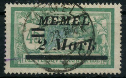 MEMEL 1922 Nr 88 Zentrisch Gestempelt Gepr. X478AEA - Memelgebiet 1923