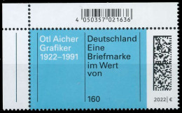 BRD BUND 2022 Nr 3688 Postfrisch ECKE-OLI X521C92 - Unused Stamps