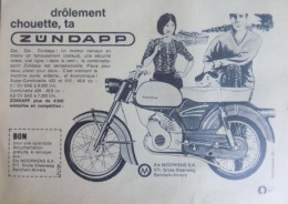 Publicité De Presse ; Moto Zündapp - Advertising