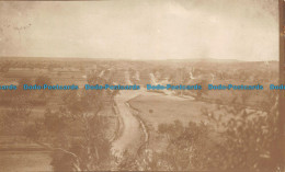 R132829 Old Postcard. Aerial View. Fields - Monde