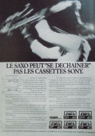 Publicité De Presse ; Cassettes Audio Sony - Publicités