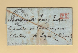 Anse - 68 - Rhone - 1837 - PP Port Paye - Courrier Du Bois D Oingt - Type 11 - 1801-1848: Précurseurs XIX