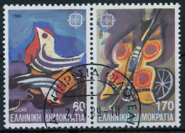 GRIECHENLAND 1989 Nr 1721A-1722A Gestempelt WAAGR PAAR X5CEE32 - Gebruikt