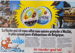 Publicité De Presse ; Fromage " La Vache Qui Rit " - Walibi - Advertising