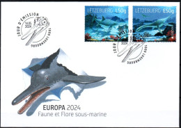 Luxembourg , Luxemburg , 2024, MAI AUSGABE, Europa CEPT Underwater Faune Et Flore  FDC, ESTB - FDC