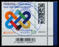 BRD BUND 2023 Nr 3765 ESST Zentrisch Gestempelt ECKE-URE X61EC8E - Used Stamps