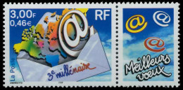 FRANKREICH 2000 Nr 3505Zfr Postfrisch WAAGR PAAR S2548BA - Unused Stamps