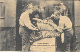 GHUERRE De 1914 - Soldats Anglais Découpant De La Viande - War 1914-18