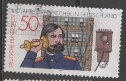 ALLEMAGNE FEDERALE N° 794 O Y&T 1977 Centenaire Du Téléphone En Allemagne - Used Stamps