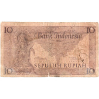 Indonésie, 10 Rupiah, 1952, KM:43b, TB - Indonesien