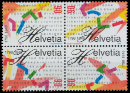 SCHWEIZ 1998 Nr 1633VBd-1636VBd Postfrisch VIERERBLOCK X683CF2 - Unused Stamps