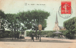 P3-21 DIJON- Place Du Peuple Vu Sur L' Eglise  Kioske Cp Animee Plieé - Dijon