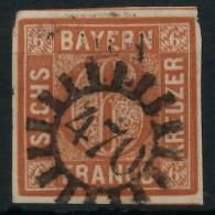 BAYERN MÜHLRADSTEMPEL AUF Nr 4II GMR 470 ZENTR- X6D3FB6 - Used