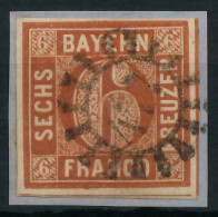 BAYERN MÜHLRADSTEMPEL AUF Nr 4II GMR 477 ZENTR- X6D3FC2 - Used