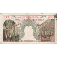 Indochine Française, 200 Piastres = 200 Riels, UNDATED 1953, KM:98, TB+ - Indocina