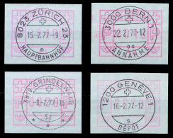 SCHWEIZ AUTOMATENMARKEN A1 Nr 1A1-1A4 Zentrisch Gestempelt X72369E - Automatic Stamps