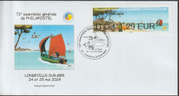 Atm, Nabanco, FDC, LETTRE Verte DD1.29€. 24/05/24. LONGEVILLE SUR MER, AG. Philapostel. - 2010-... Illustrated Franking Labels