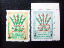 46 YEMEN 1963 / CAMPAÑA MUNDIAL CONTRA El HAMBRE  / YVERT PA 32 - 33 MNH No Emitidos - Alimentación