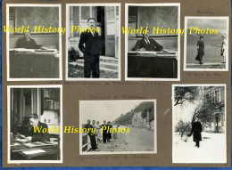 7 Photos Anciennes D'un Sous Préfet De L' Ain à Identifier- NANTUA - Bureau De La Sous Préfecture - 1934 - Képi Uniforme - Profesiones