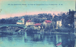 P3-94 -Chennevières- Les Bords De La Marne Le Pont De Chennevières à La Varenne Cp Colorée - Chennevieres Sur Marne