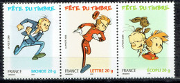 Fête Du Timbre : Triptyque Spirou, Fantasio Et Spip (timbre De Carnet) - Neufs