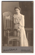 Fotografie Hugo Werle, Goslar, Vititorpromenade, Portrait Junge Dame Im Hübschen Kleid  - Anonyme Personen