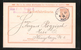 AK Packetfahrtkarte Berlin, Private Stadtpost, Max Koch  - Francobolli (rappresentazioni)