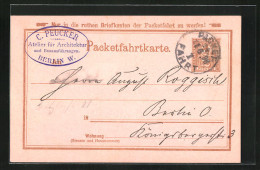 AK Private Stadtpost, Packetfahrtkarte Berlin, Architekt C. Peucker  - Stamps (pictures)