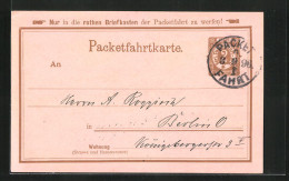 AK Packetfahrtkarte Berlin, Private Stadtpost  - Briefmarken (Abbildungen)