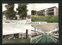 AK Liebenau /Weser, Löwinne, Hallenbad, Schule  - Other & Unclassified