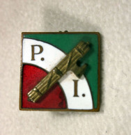 SPILLA PIN VENTENNIO P. I.  1,7 X 1,7 Cm ORIGINAL LORIOLI MILANO - Associations