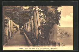 Cartolina Amalfi, Viale Del Grand Hotel Dei Capuccini E Panorama  - Otros & Sin Clasificación