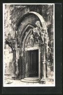 Foto-AK Korcula, Eingangstür Einer Kirche  - Kroatien