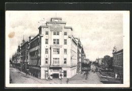 AK Olomouc /Olmütz, Strassengabelung Am Hotel Palace  - Tchéquie