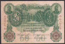 Reichsbanknote 50 Mark 1906 Ro 25a Pick 26 Y/C /ca. VF (3)     (28301 - Autres & Non Classés