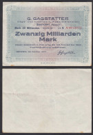 Senden (Bayern) 20 Milliarden Mark 1923 Notgeld Säge- Und Hobelwerk   (28334 - Autres & Non Classés