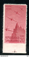 Posta Aerea Veduta Lire 20 Varietà Non Dentellato - Unused Stamps
