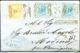 Regno. Vittorio Emanuele II, Da Genova Per Modena 1874. - Autres & Non Classés