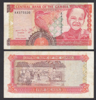 Gambia 5 Dalasi Banknote ND (2001-05) Pick 20 Sig.12 VF (3)     (27611 - Autres - Afrique