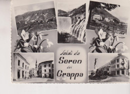 SEREN DEL GRAPPA   BELLUNO SALUTI VEDUTE  VG  1955 - Belluno