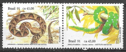 Brasil 1991 Museus Brasileiros Instituto Butantã (SP) E Museu Nacional (RJ) RHM C1737-C1738 - Unused Stamps