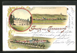 Lithographie Cannawurf, Schloss, Gesamtansicht  - Other & Unclassified