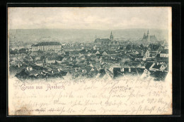 AK Ansbach, Panorama Mit Kirche  - Ansbach