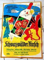 Affiche Ciné Allemande SCHWARZWALDER KIRSCH 1958 23x34inc Marianne Hold Géza Von Bolváry 60X80CM - Affiches & Posters