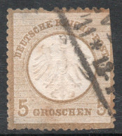 ALEMANIA REICH – GERMANY Sello Usado DETERIORADO ÁGUILA IMPERIAL X 5 Groschen Año 1872 – Valorizado En Catálogo € 110,00 - Used Stamps