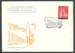 .Yugoslavia, 1961-11-03, Croatia, Šibenik, WWII Liberation, Special Postmark & Cover - Autres & Non Classés